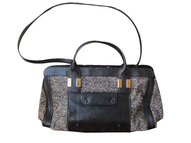 Bolso de mano Chloé Alice de cuero negro