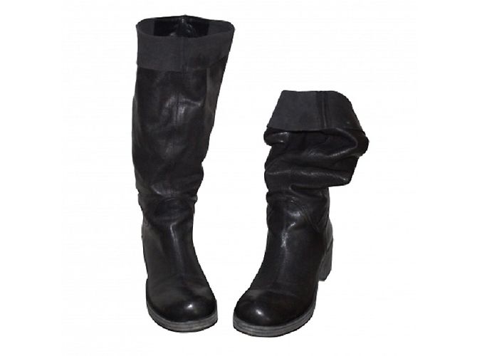 Vic Matié Black Leather Boots