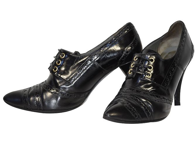 Derby Pura Lopez in vernice nera Nero