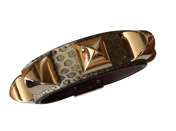 Pulsera Givenchy Mini Studs Pitón Dorado Talla S