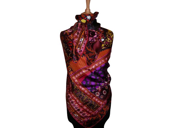 Hermès TAPIS PERSANS Multicolore Seta