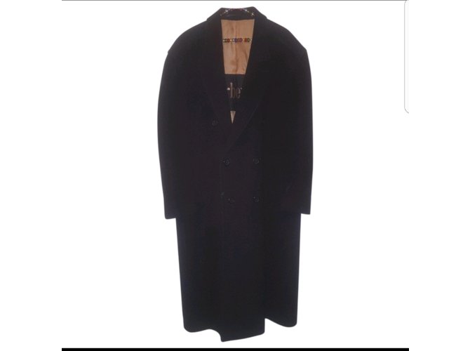 Burberry Men Coats Outerwear Blue Wool  ref.54024