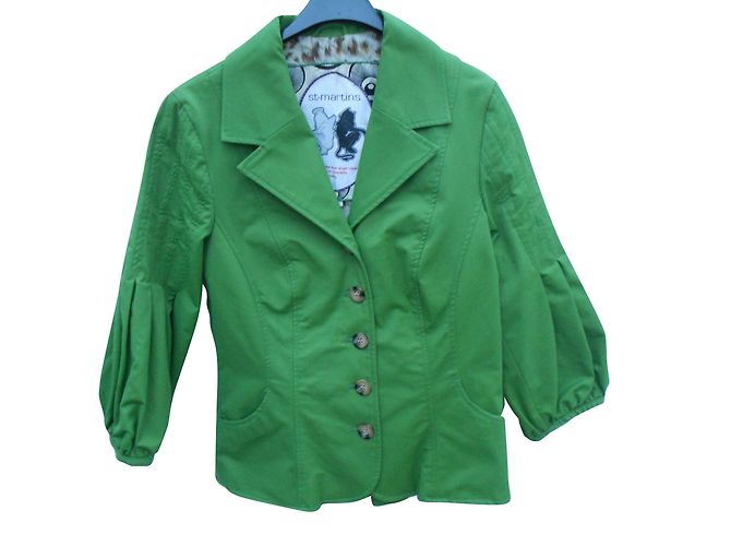 Autre Marque St Martin's Jacke aus grüner Baumwolle Größe 38