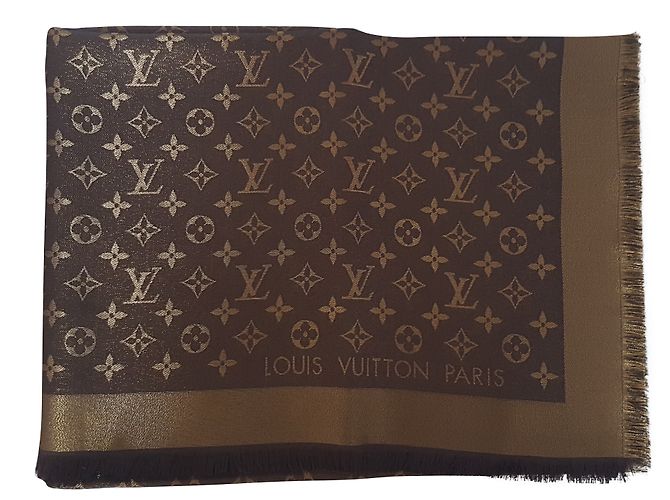 Louis Vuitton-Schal-Monogramm glänzen braun