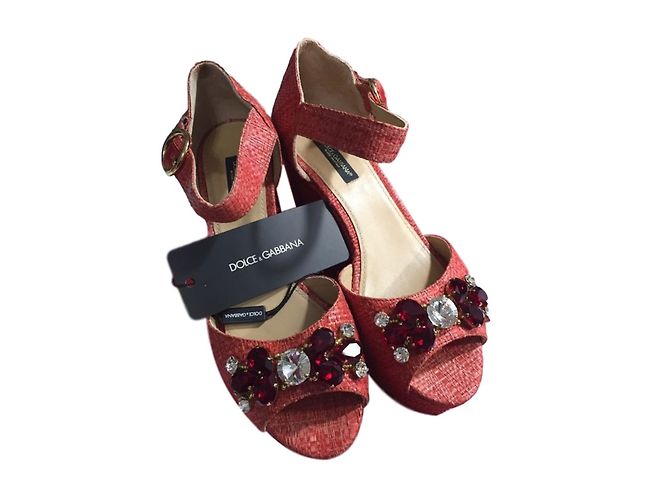 Sandali Dolce & Gabbana in pelle arancione