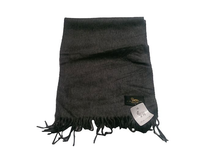 Autre Marque Grey Wool Scarf for Men