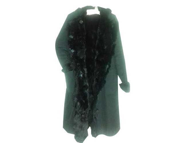 Claudie Pierlot Coats, Outerwear Black Fur  ref.54206