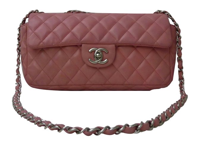 Timeless Chanel Handbags Pink Leather  ref.54233