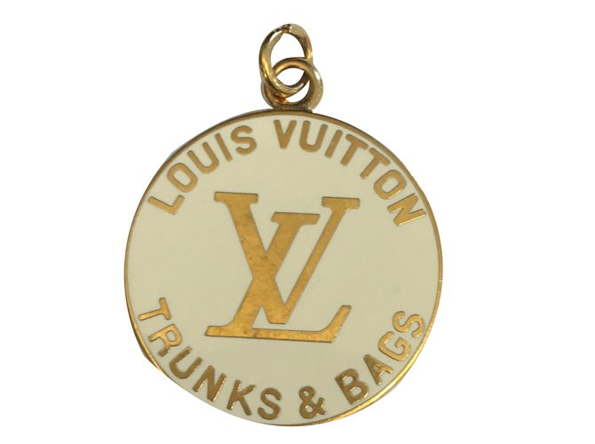 Louis Vuitton Anhänger halsketten Weiß Metall  ref.54253
