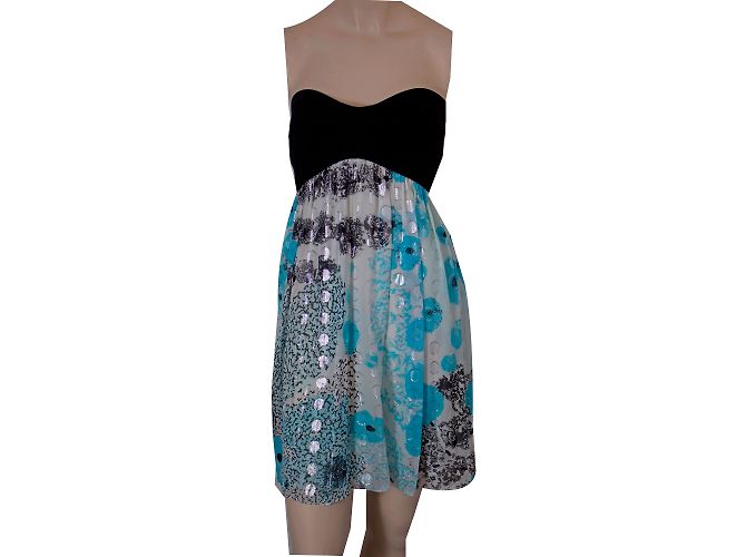 Abito Diane Von Furstenberg Asti in seta nero e blu Multicolore