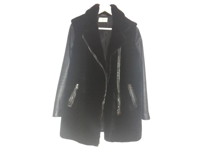 Zapa Coats, Outerwear Black Fur Lambskin  ref.54275