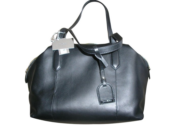 Lancel Handbags Black Leather  ref.54276