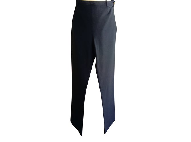 Chanel Pants, leggings Black Viscose Elastane Polyamide Acetate  ref.54294