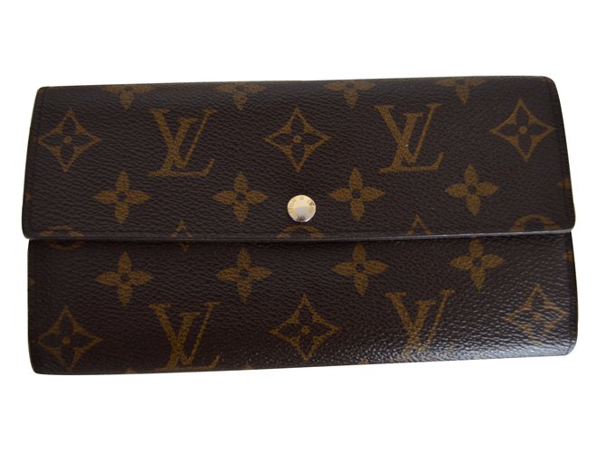 Sarah Louis Vuitton Wallets Dark brown Leather  ref.54354
