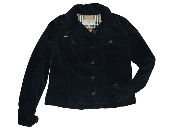 Burberry Jackets Black Cotton Elastane  ref.54379