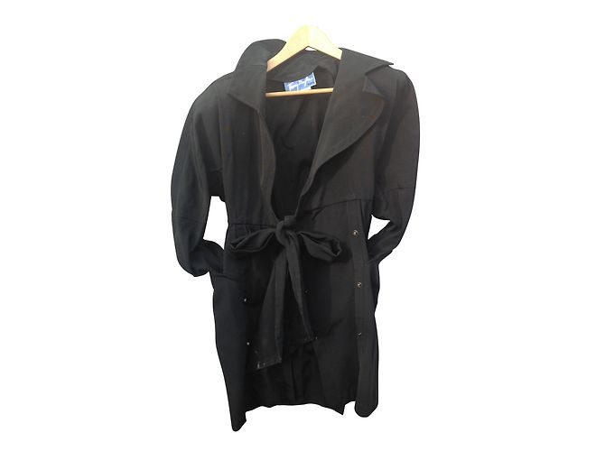 Vestido negro de doble botonadura Thierry Mugler