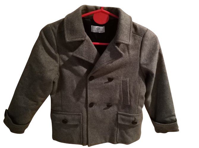 Autre Marque YOUNG VERSACE Boy Coat Grey Wool  ref.54455