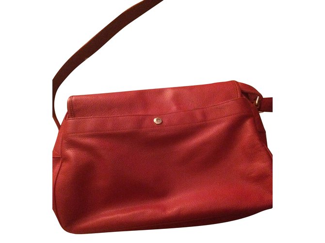 Longchamp Handbags Leather Red Ref 54484 Joli Closet Longchamp Handbags Leather Red Ref 54484