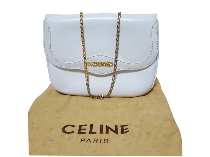 Céline Handbags Cream Leather  ref.54521