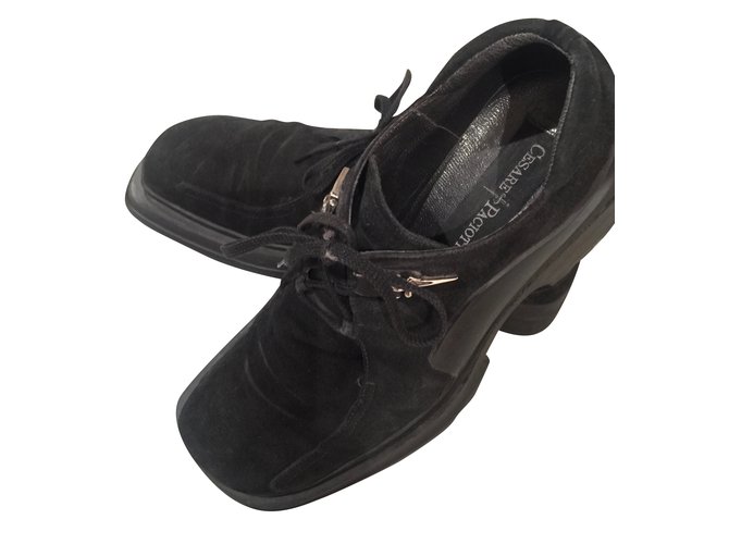 Cesare Paciotti Sneakers Black Deerskin  ref.54534