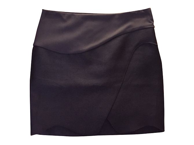 Gonna The Kooples in lana e lino blu navy Taglia 36