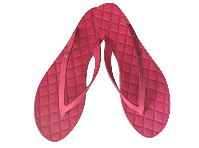Chanel Flats Pink  ref.54555