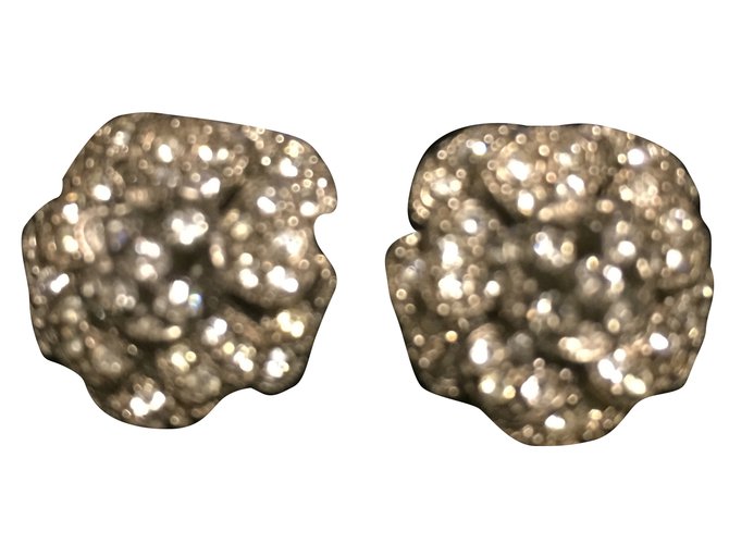Chanel Earrings Silvery Silver  ref.54609