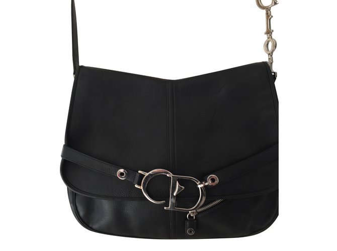 Dior Handbags Black Leather  ref.54613