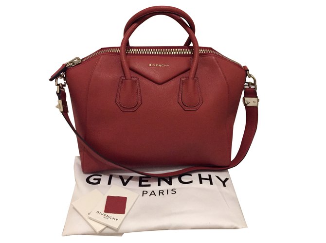 Givenchy Antigona Rosso Pelle  ref.54630