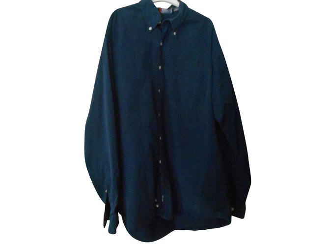 Saint James Camisas Azul marinho Algodão  ref.54650