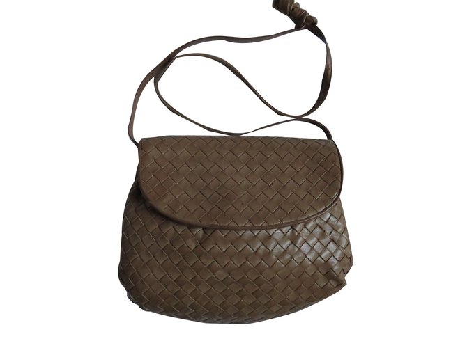Bottega Veneta Handbags Beige Leather  ref.54664