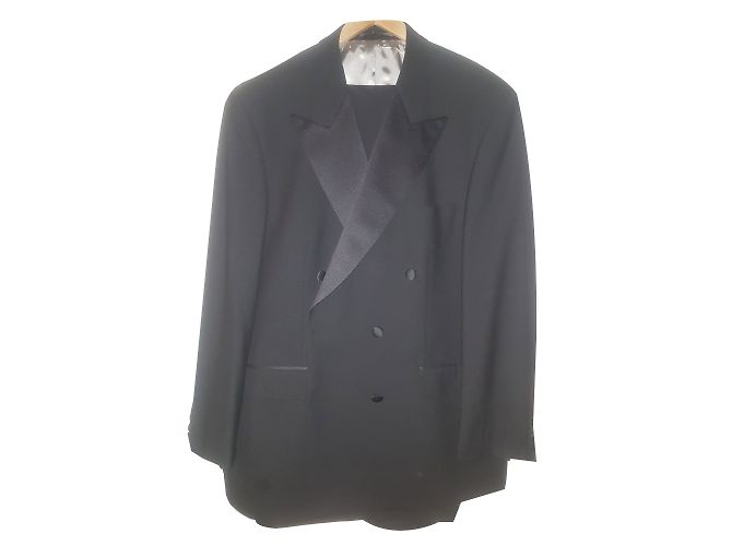 Balmain Abendjacke Schwarz Wolle 44FR