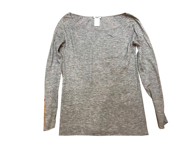 Chloé Pull Long en Cachemire Gris M