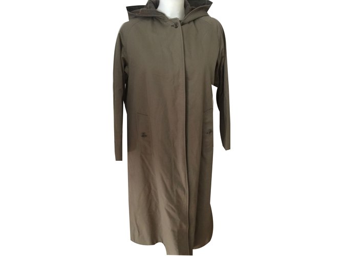 Burberry Waterproof overcoat Brown Cotton  ref.54715