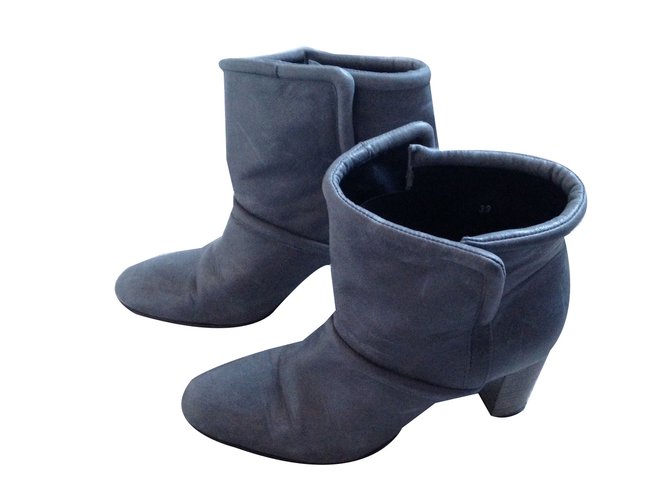 Comptoir Des Cotonniers Ankle Boots Grey Leather  ref.54753