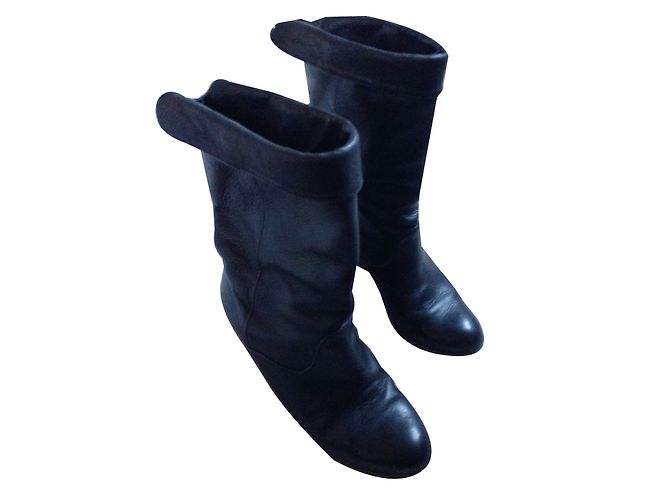 Botines LEO Comptoir Des Cotonniers de piel negra 39FR Negro