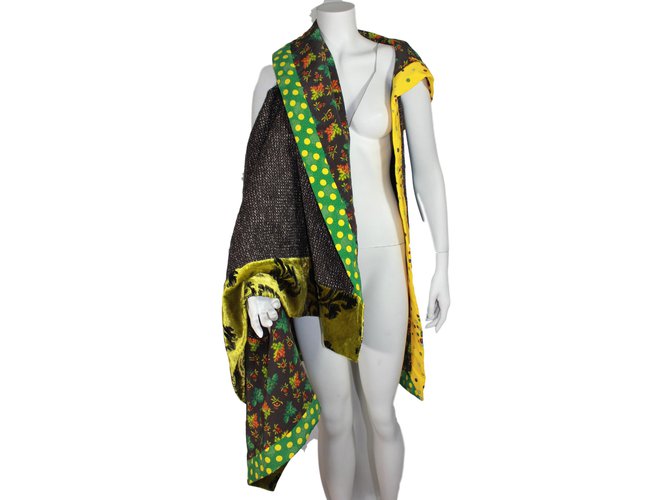 Kenzo Cape Kimono asymétrique Silk Wool  ref.54758