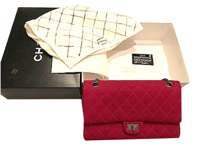 Chanel 2.55 Red Cloth  ref.54783