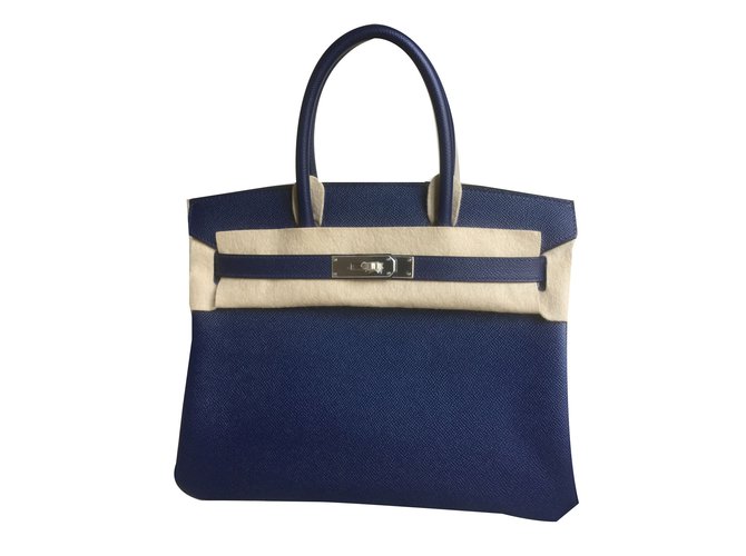 Hermès Birkin 30 Blue Leather  ref.54795