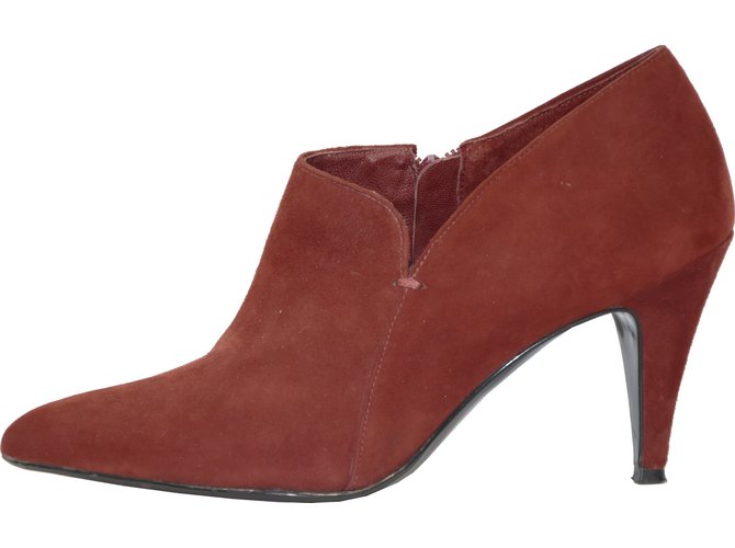 Minelli Ankle Boots Red Deerskin  ref.54817