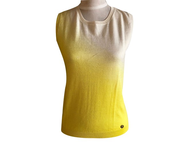 Christian Dior Tops Gelb Wolle  ref.54831
