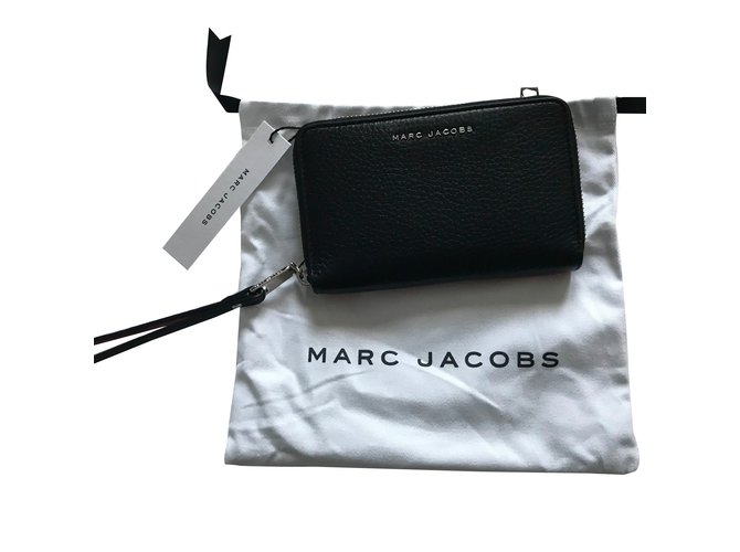 Marc Jacobs carteiras Preto Couro  ref.54871