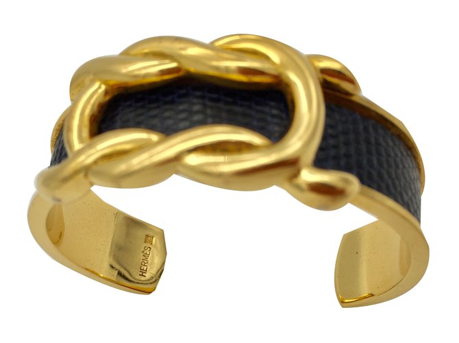 Bracelet demi-jonc Hermès Doré  ref.54885