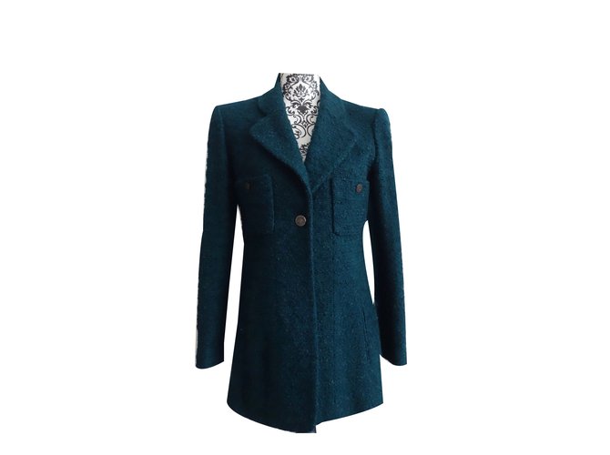 Chanel green tweed Jacket  ref.54920