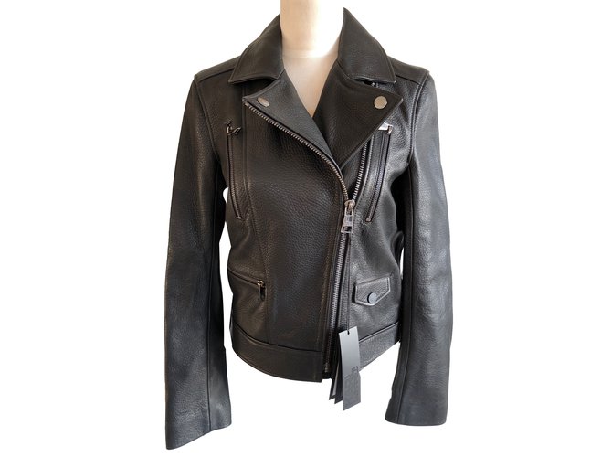 Sport Vlieger Londen Karl Lagerfeld Biker jacket Black Leather ref.54929 - Joli Closet