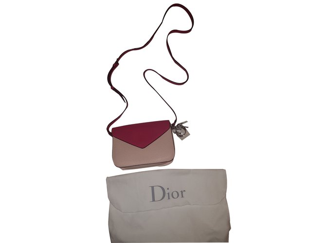 Dior Sacos de embreagem Rosa Couro  ref.54948