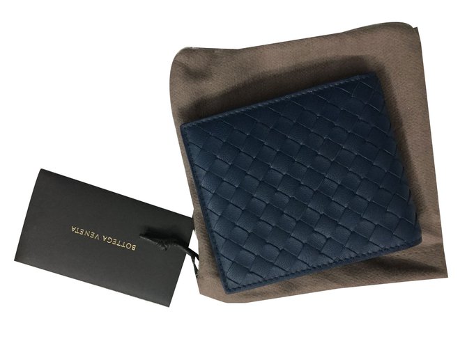 Bottega Veneta Wallets small accessories Blue Leather  ref.54975