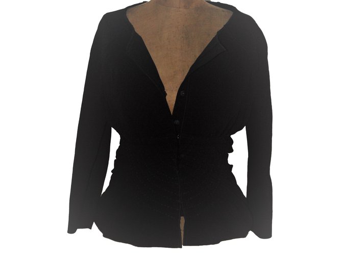 Prada Kurzarmbluse schwarz 