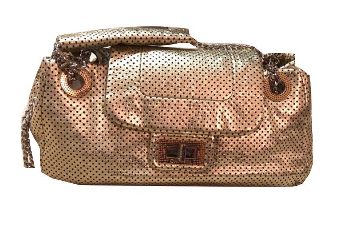 Chanel Perforated Handbags Other Golden Ref 55009 Joli Closet Chanel Perforated Handbags Other Golden Ref 55009