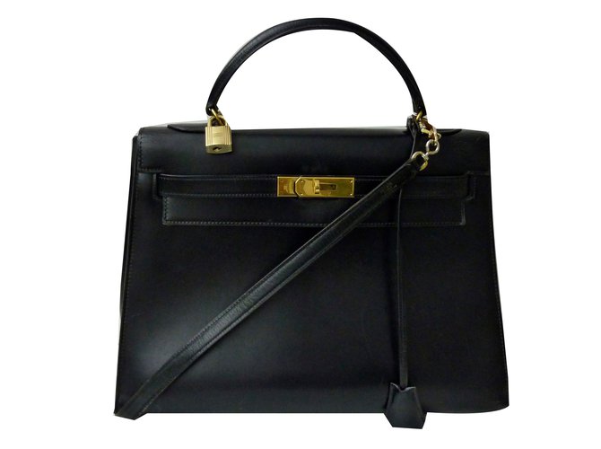 Hermès Kelly 32 Black Leather  ref.55030